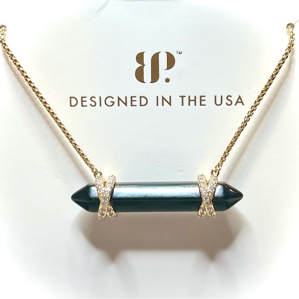 BP Jewelry Untamed Collection Onyx necklace gold